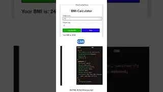 Create a BMI Calculator with HTML, CSS & JS | Mini Project 