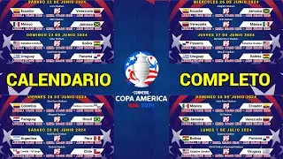 CALENDARIO COMPLETO de la COPA AMERICA 2024