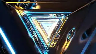 Triangle Neon Digital Zoom Infinite Loop Animation Stock Free Motion Graphics