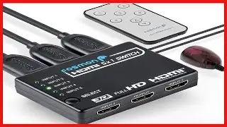 Fosmon HD1832 Intelligent 5x1 5-Port HDMI Switch/Switcher with IR Remote and 1.5 Meter USB Power