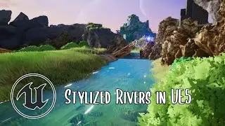 Unreal engine 5 Stylized graphic - studio ghibli style - Stylized river