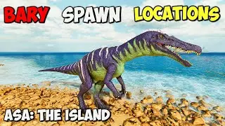 ASA: BEST Baryonyx Spawn LOCATIONS | ARK Survival Ascended The Island