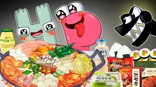 Convenience Store BBQ Hot Pot Food Alphabet Lore F vs P, H MUKBANG! Alphabet Lore ANIMATION | ASMR