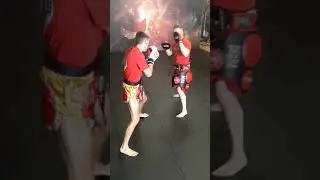 K-1 Kickboxing Training - High Volume Low Kick Pad Work