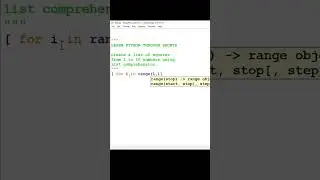 List comprehension in python #shorts #pythonshorts #pythonlistcomprehension #pythonlists