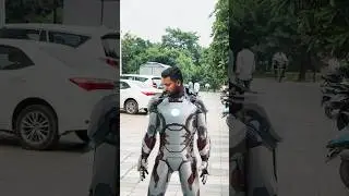 Indian Iron Man Vs. Ultron Sentries 🤖 #ironman #ultron #mcu #vfx #nagpur #blender3d #shorts