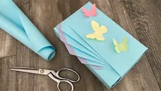 Gift Wrapping Idea | Fan Pleats with Butterflies