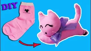 DIY crafts: SOCK CAT / Котёнок из носков / игрушка из носка / игрушки из носков своими руками