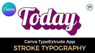 Stroke and shadow typography in Canva | Typeextrude App In Canva | Canva Hindi Tutorials