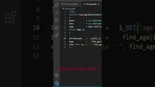 Find Age by using query string  - PHP script #short