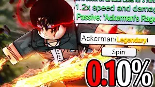 Spending $70,000 Robux To Get 0.1% ACKERMAN Clan + Perfect ODMG - Aot Roblox