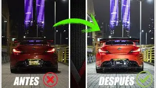 📷Cómo EDITAR una FOTO NOCTURNA 🚗 // Fotografía de coches autos carros motos // Como edite esta foto?