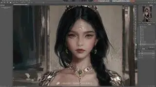 Photoshop painting process - Aeolian Portrait 2