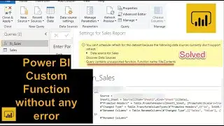 Power BI Power Query Custom Functions | Power Query functions | M Query