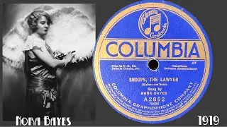 1919 "Snoops, The Lawyer" - Nora Bayes (Comedienne) Columbia 78rpm Record (Victor III Phonograph)