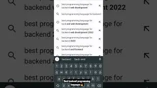 Backend programming language 🔥 | 