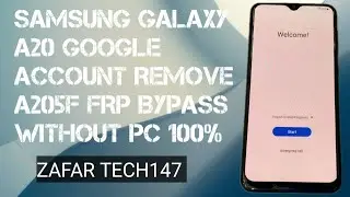 SAMSUNG GALAXY A20 GOOGLE ACCOUNT REMOVE| A205F FRP BYPASS ANDROID 12 WITHOUT PC 100% New Method