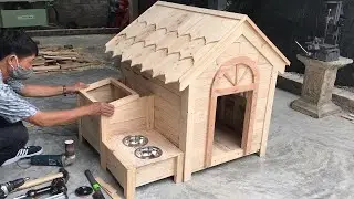 Amazing Woodworking Project Ideas From Old Pallets // Build A Wooden House For Your Dog - DIY!