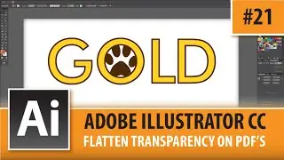 Adobe Illustrator Creative Cloud - Flatten Transparency On PDF's - Episode #21