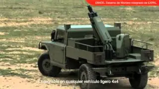 EIMOS Expal 60mm 81mm Integrated Mortar System light wheeled vehicle Spanish defence industry