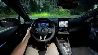 Renault Captur E-Tech Full Hybrid Night Test Drive POV | Ambience Binaural Sound