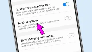 touch sensitivity setting || how to use touch sensitivity setting on Samsung