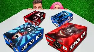 DO NOT UNBOX MYSTERY LEGO KARTOON CAT AND DOG vs JEFF THE KILLER and THE MAN OUTSIDE THE WINDOW