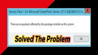 There are no products affected by this package installed on this system - Solved
