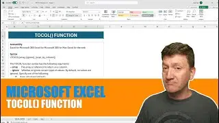 Microsoft Excels New TOCOL() Function