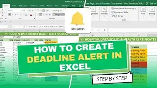 HOW TO CREATE DEADLINE ALERT EXCEL | CONDITIONAL FORMATTING IN EXCELSTEP BY STEP