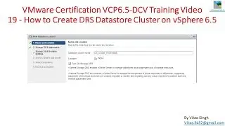 VMware Certification VCP 6.5  - 19 How to Create DRS Datastore Cluster on vSphere 6.5