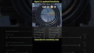 😱 BGMI Scope Setting 2x 3x 4x 6x 8x | New Best Sensitivity Settings | No Recoil #shorts #bgmi #pubg