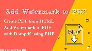 Create PDF with Watermark in PHP using Dompdf