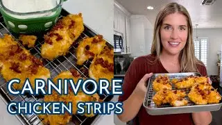 Carnivore Chicken Strips: Air Fryer or Oven- Zero Carbs Friendly