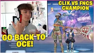 CLIX Sends BACK OCE FNCS CHAMPION To OCE After EMBRASSING HIM In A 1v1 WAGER! (Fortnite Moments)