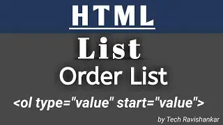 Order List With Type Attribute And Start Attribute || Order List In Html (Hindi)