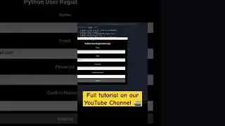 python registration form - python project #shorts #python #project