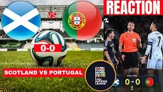 Scotland vs Portugal 0-0 Live Stream Nations League Football Match Score reaction Highlights Direct