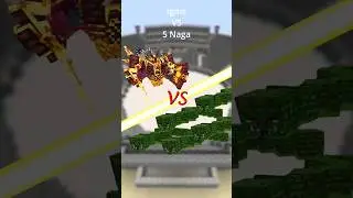 Ignis vs 5 Naga! Minecraft Mob Battle! #shorts #minecraft #マインクラフト