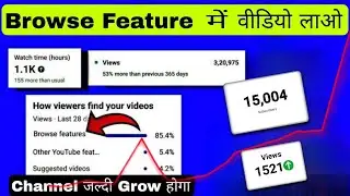 youtube video ko browse feature me kaise laye 2024 | Browse feature kya hota hai | browse feature