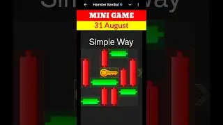 Hamster Kombat Mini Game Today 31 August Unlock Key | 31 August Mini Game Hamster Kombat | #minigame