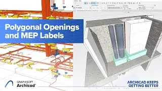 How to Work with Archicad's Built-in MEP Modeler, Polygonal Openings and MEP Labels