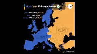 West/East division of Europe! #map #east #west #europe #divide #economy #youtubeshorts