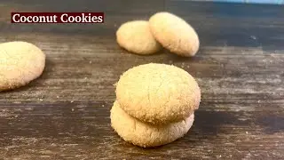 Coconut Cookies without egg | Cookie Recipe in 5 minutes | 5 Ingredient Biscuit Recipe