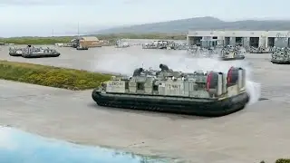 Inside US Navy Facility Repairing Massive Drifting Hovercrafts