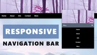 Responsive Navigation Bar - Using CSS, HTML, JQuery