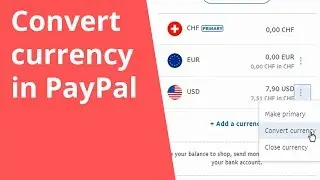 Convert currency in PayPal