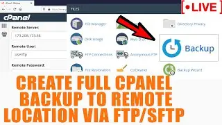 [🔴LIVE] How to create full cPanel backup to your remote location via FTP/SFTP?