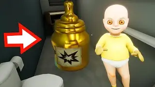 СЕКРЕТНАЯ ЗОЛОТАЯ БУТЫЛКА ?! ЗАЧЕМ ЛЫСЫЙ ЭТО ВЫПИЛ ?! ИГРА The Baby In Yellow