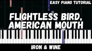 Iron & Wine - Flightless Bird, American Mouth (Easy Piano Tutorial)